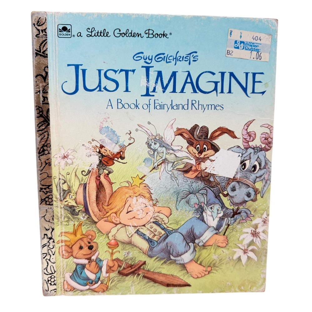 Vintage 1990 Guy Gilchrist Just Imagine Little Golden Book Fairyland Rhymes